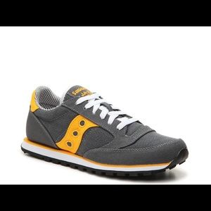 Saucony Gray and Golden Yellow Jazz Low Pro Sneaker